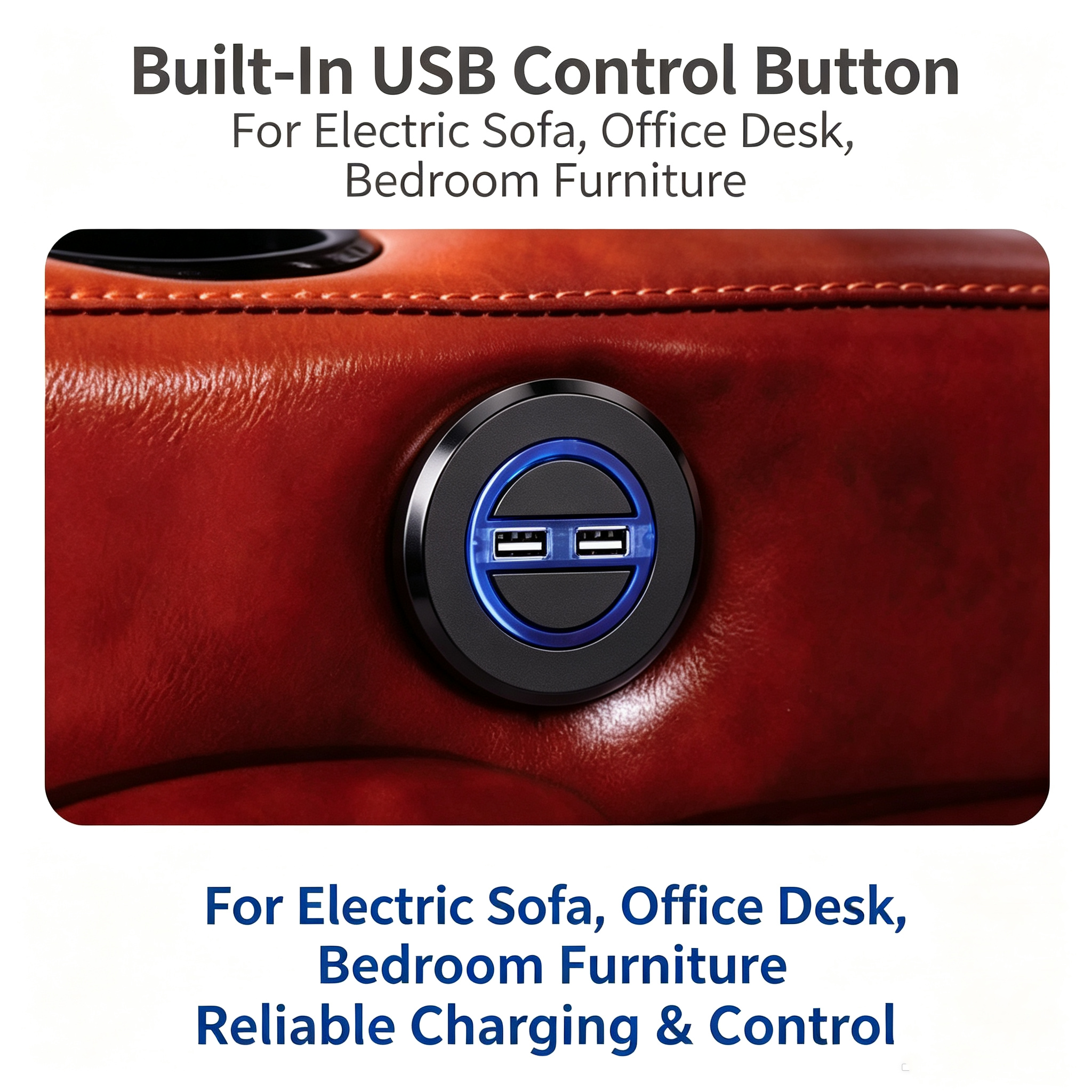 round embedded rechargeable button SMSK0602U